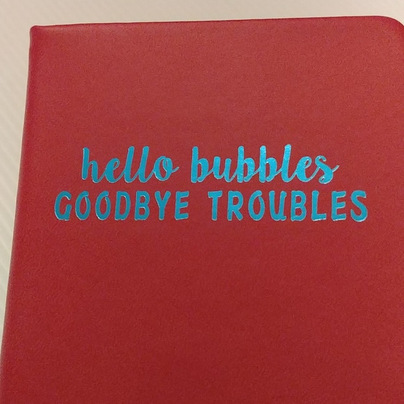 🎉2/$16 NEW 192 Page Journal Purse Sized "Hello Bobbles Goodbye Troubles" - Picture 2 of 3